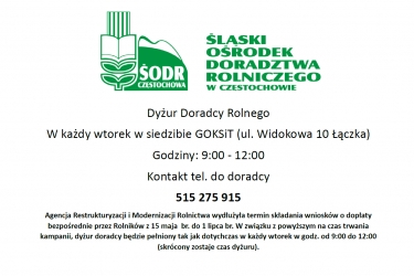 Dyżury doradcy rolnego 