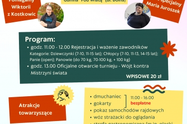 Charytatywny turniej  w siłowaniu na prawą rękę  połączony z GMINNYM  DNIEM DZIECKA