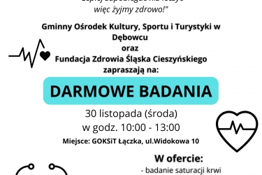 Darmowe badania w Łączce