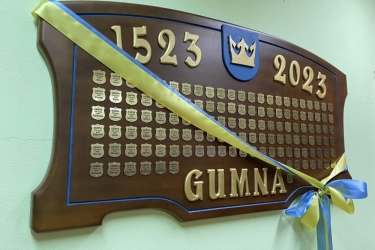 Odsłonięcie tablicy 500-lecia w Gumnach