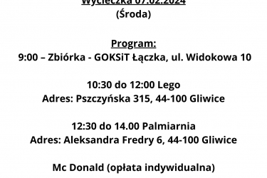 Karta informacyjna dla rodzica/opiekuna Gliwice 07.02.2024