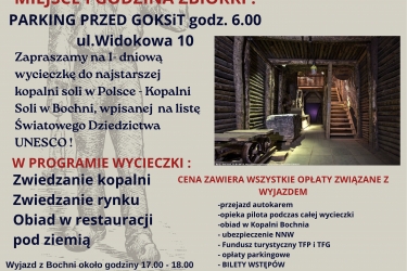 Wycieczka do Bochni - zaprasza kółko turystyczne 