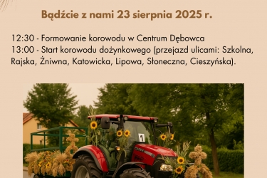 Zapraszamy do zgłoszenia udziału w korowodzie dożynkowym 