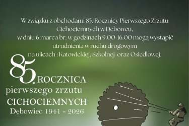 Informacja o utrudnieniach w ruchu 