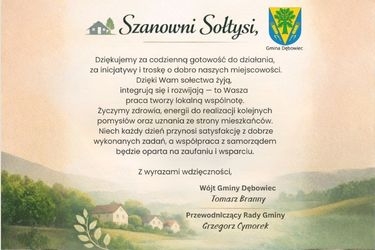 Życzenia dla Sołtysów Gminy Dębowiec