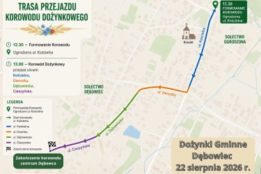 Zaproszenie na Korowód Dożynkowy Gminy Dębowiec 