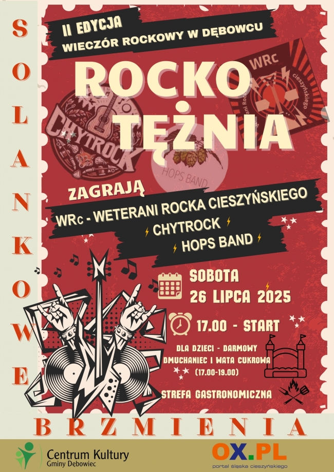  ROCKO TĘŻNIA – II edycja Wieczoru Rockowego w Dębowcu